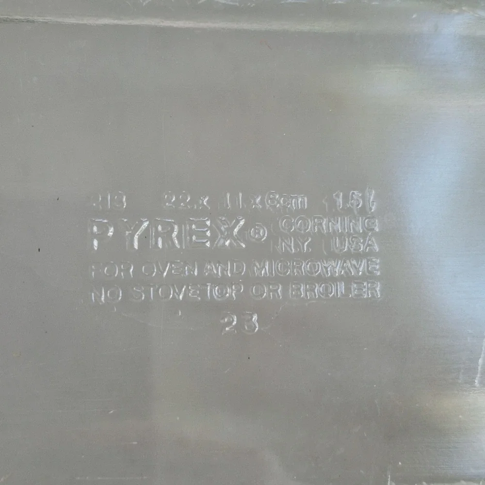 Pyrex 213 Clear Glass Loaf Pan 1.5L Vintage Corning USA Baking Dish 8.5 x 4.5